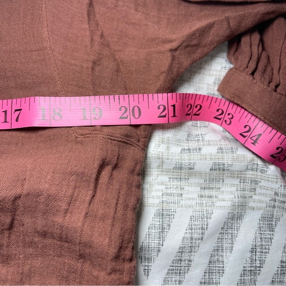 Old Navy Women’s Brown Long Sleeve Gauze Tunic Mini Dress Size S 100% Cotton - Picture 11 of 12